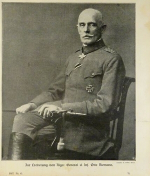 1917 - alter Druck - Zur Eroberung von Riga: General d. Inf. Otto Riemann